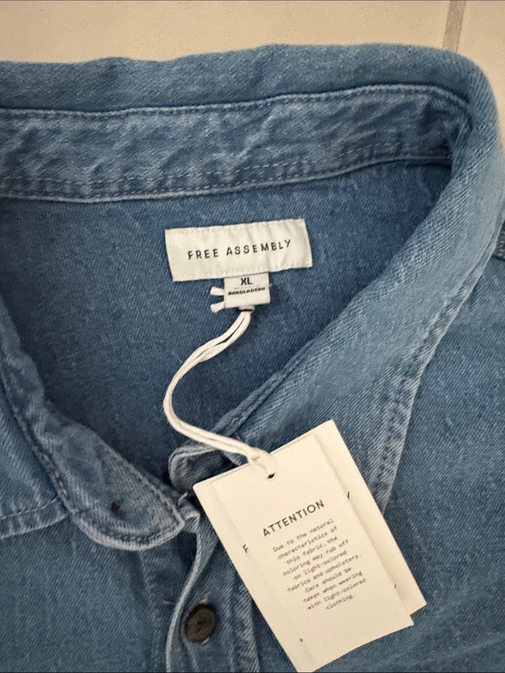 NWT XL men’s heavy denim shirt - Picture 5 of 6